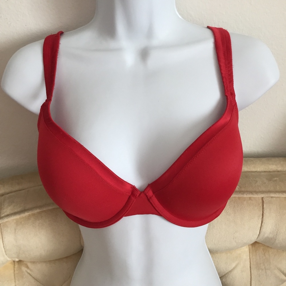 SOMA RED COMFY STRAP BRA 36 D NWOT